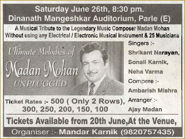 Ultimate Melodies of MADAN MOHAN - Unplugges